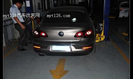 大众CC改装irmscher原装进口四出尾排+后唇+短簧作业图1 www.t139.com
