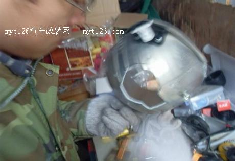 飞度加装电装蜗牛喇叭及双光透镜氙气大灯 