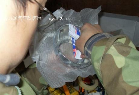飞度加装电装蜗牛喇叭及双光透镜氙气大灯 