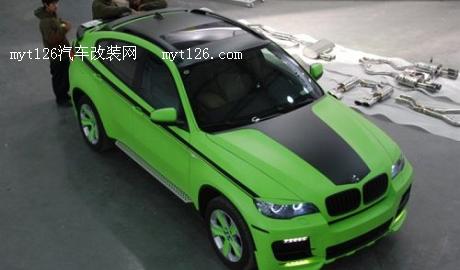 绿色旋风席卷而来 宝马X6升级ECU及亚光绿作业图23  